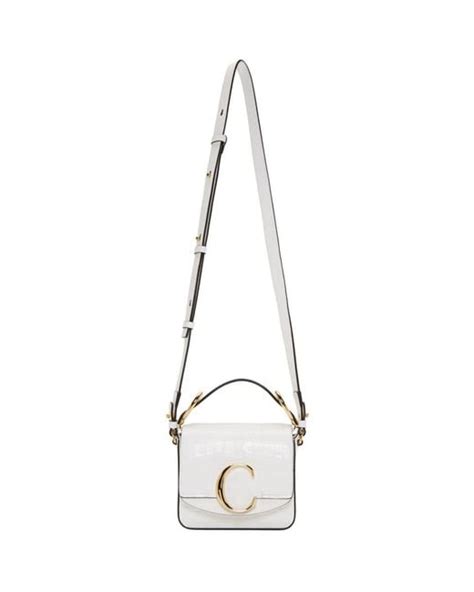 chloe mini c bag white|chloe small tote bag.